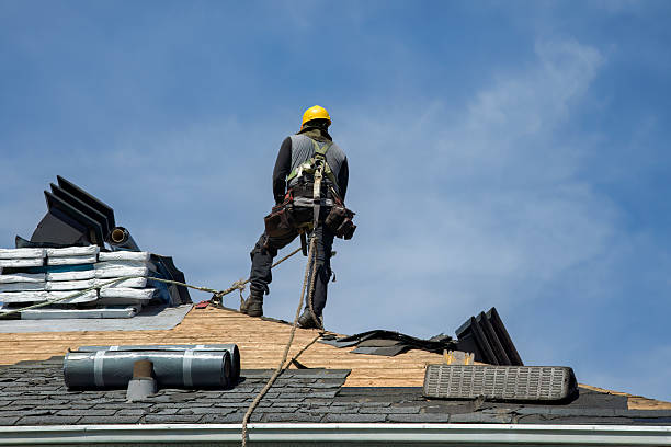 Professional Gutter Installation technician working in Alpine, TN